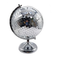 Stainless Steel Disco Ball Globe 12" Silver Sphere for Party DJ Decor