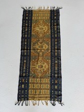 Indonesian Sumba Handwoven Textile Runner Fringed Edge Vintage 20  X 50  