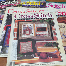 Vtg Cross Stitch Country Crafts Magazine Lot 34 Issues 1986-1995 PREMIER ISSUE