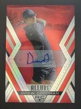 2026 Upper Deck Allure Golf #59 Drew Goodman RC Red Tees Auto Card