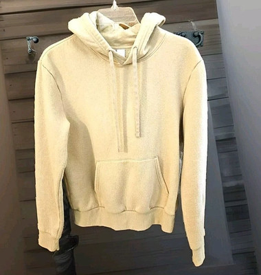 H&M Divided Hoodie Size S Women's Beige Hooded Sweatshirt Pouch Pocket EUC
