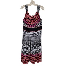 Catherines Women's Tank Dress Geometric Print Boho Beach Multicolor Size OX