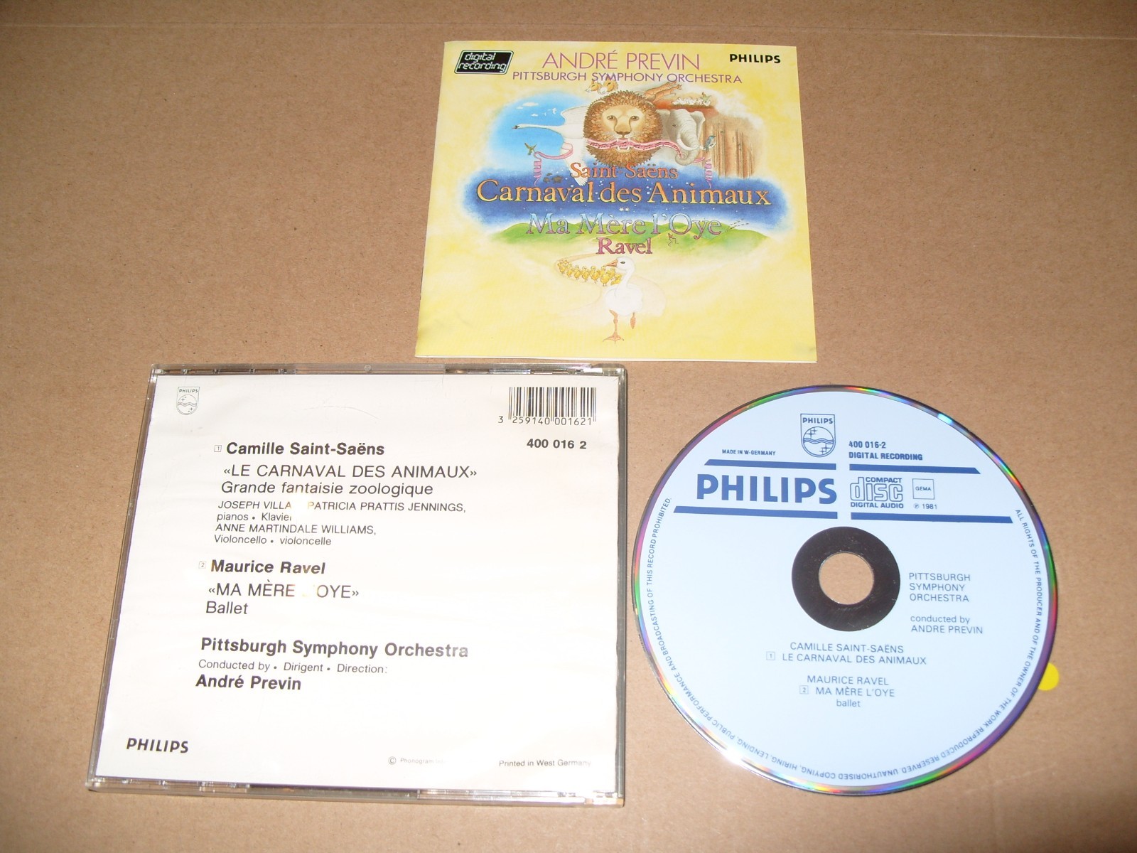 Saint-Saens / Ravel — Andre Previn-Pittsburgh Symphony Orchestra –Carnaval CD
