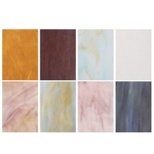 8 Sheets Stained Glass Sheets,4 x 6 Inch Variety Mosaic Glass Tiles for DIY P...
