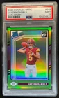 2024 Donruss Optic Jayden Daniels Lime Green Rated Rookie #47/50 PSA 9
