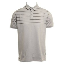 Quiksilver Waterman Men's Stripe Reel Backlash Mesh Back Ventilation Polo Shirt