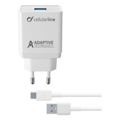 Cellularline Adaptive Fast Charger Kit 15W - USB-C - Samsung Charger