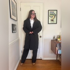90s vintage black tailored gothic suit w pleated trousers