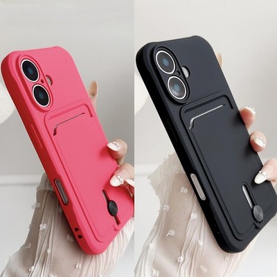 Hülle mit Kartenfach Für iPhone 17 16 Pro Max 15 14 13 12 11 XR Schutzhülle Case