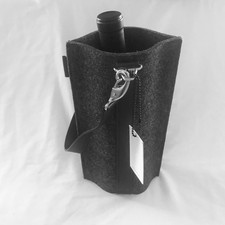 Graf Lantz Wine Bottle Bag Carrier Leather and Merino Wool USA Made