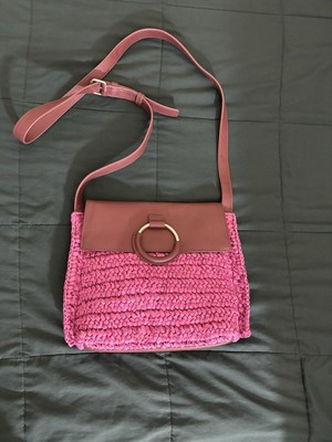 Vince Camuto Raffia Livee Large Crossbody