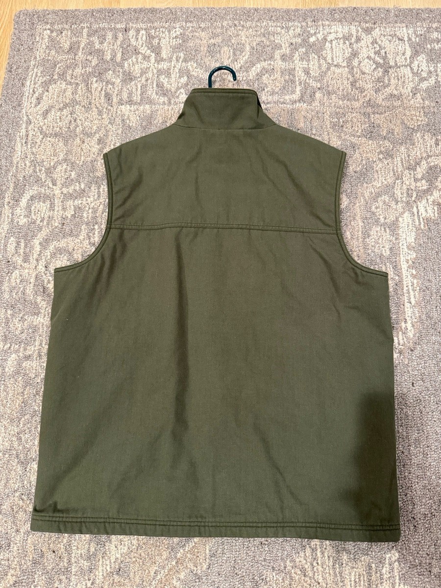 Columbia Men's Larix Park Green Canvas Full Zip Vest Large | eBay