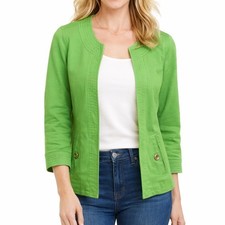 Talbots Vibrant Green Blazer Jacket Size 8