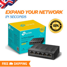 TP-Link LS1005G 5-Port Desktop Gigabit Fast Switch  Wired Network Splitter UK