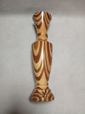 Hübsche Alte Intarsien Handarbeit Gedrechselte Holzvase Edel Struktur Optik Rar