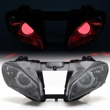 Fully Assembly HID Headlight Red Devil Eye Projector For Yamaha YZF-R6 2008-2015