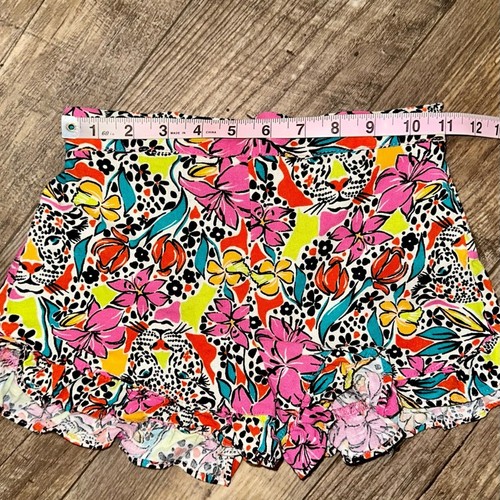 Vince Camuto Girls Linen Blend Tropical Tiger Floral Shorts - Picture 10 of 13