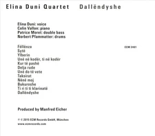 ELINA DUNI (JAZZ)/ELINA DUNI QUARTET - DALL‰NDYSHE NEW CD