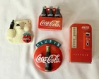 VTG 1990s Lot of 4 Advertising Coca Cola Refrigerator Magnets Coke Collectibles