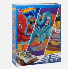 Hot Wheels Jigsaw Puzzle 3 Pack  24, 48,  100 Pieces