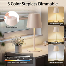 Set 2 Lampade Da Comodino LED Con Telecomando E Touch - Rotonde, Dimmabili, 9 Colori, Batteria 2000mAh, Timer - 5