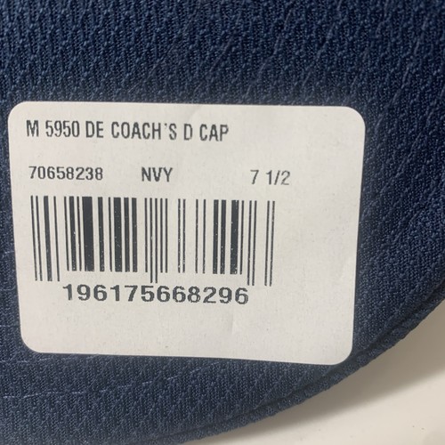 Dallas Cowboys New Era 59FIFTY NFL Navy Coach D Navy Fitted Hat Cap Size 7 1/2 - Picture 8 of 11