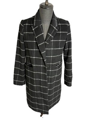 Primark Cares Coat Women s Full Length Black/White Size 6 Fast Shipping