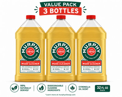 Murphy Oil Soap Wood Cleaner, Original - 32 Fluid Ounce-Free Shipping PACK OF 3