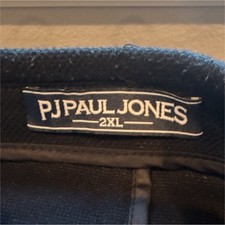 PJ PAUL JONES Men's Black Tuxedo Formal Jacket Blazer Satin Lapels 2XL