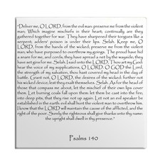 Fridge Magnet Psalms Chapter 140 English TEHILLIM Old Testament Holy Bible Torah