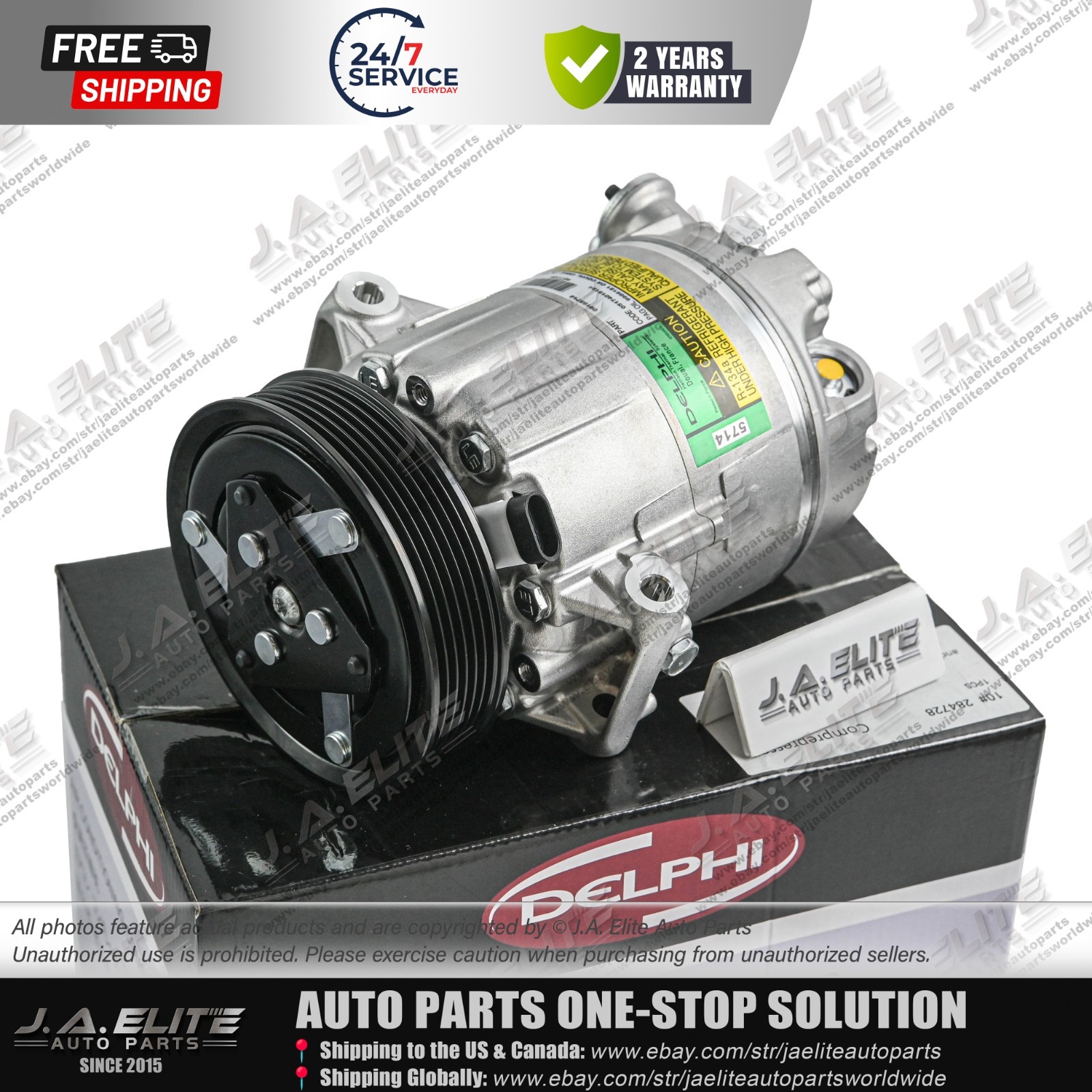 Genuine Delphi Air Conditioning Compressor for Maserati Quattroporte GT, 284728