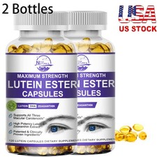 2 Pack Lutein Ester Capsules DHA Zeaxanthin Vegan Eye Health Dietary Supplement