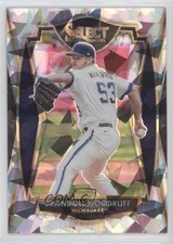 2021 Panini Select Premier Cracked Ice Prizm 16/25 Brandon Woodruff #106 0c2
