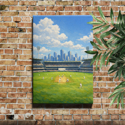 Melbourne Cricket Ground MCG Match Painting Canvas Wall Art Sports Print Decor