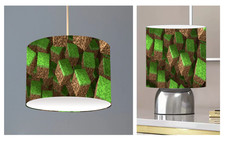 MINECRAFT mud grass earth choose from Ceiling Light Shade, Touch Lamp or Bundle