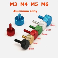 M3 M4 M5 M6 Aluminum Knurled Thumb Screws PC Computer Case Hand Grip Knob Bolts