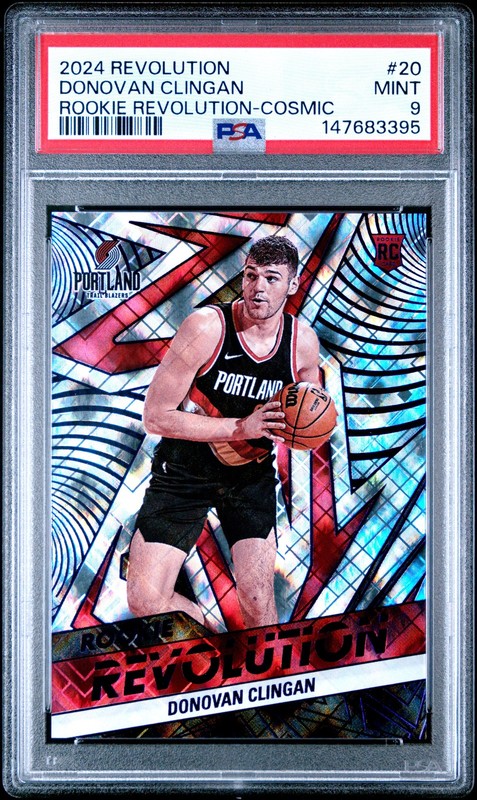 147683395 Donovan Clingan 2024 Panini Revolution #20 Cosmic Rookie RC /99 PSA 9