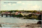 Postcard BRIDGE SCENE Auburn Maine ME j/16 AM3162