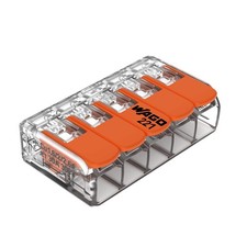 15 PCS 221-615 Lever-Nuts Splicing Connector 5-Conductor 20-10 AWG Box