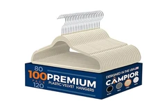 Fast Ship – Lifemaster 100 Velvet Clothes Hangers, Non-Slip, Swivel Hook