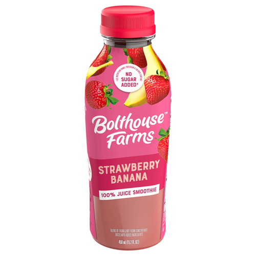BOLTHOUSE FARMS STRAWBERRY BANANA FRUIT JUICE SMOOTHIE DRINK 15.2 OZ ...