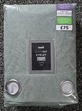 Dunelm Blackout Unlined Curtains 90x54" / 228x137cm Luna Lilypad