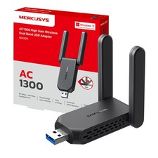 Mercusys TP Link MA32H WiFi USB AC1300Mbps Chiavetta WiFi per PC Fisso 2 Antenne