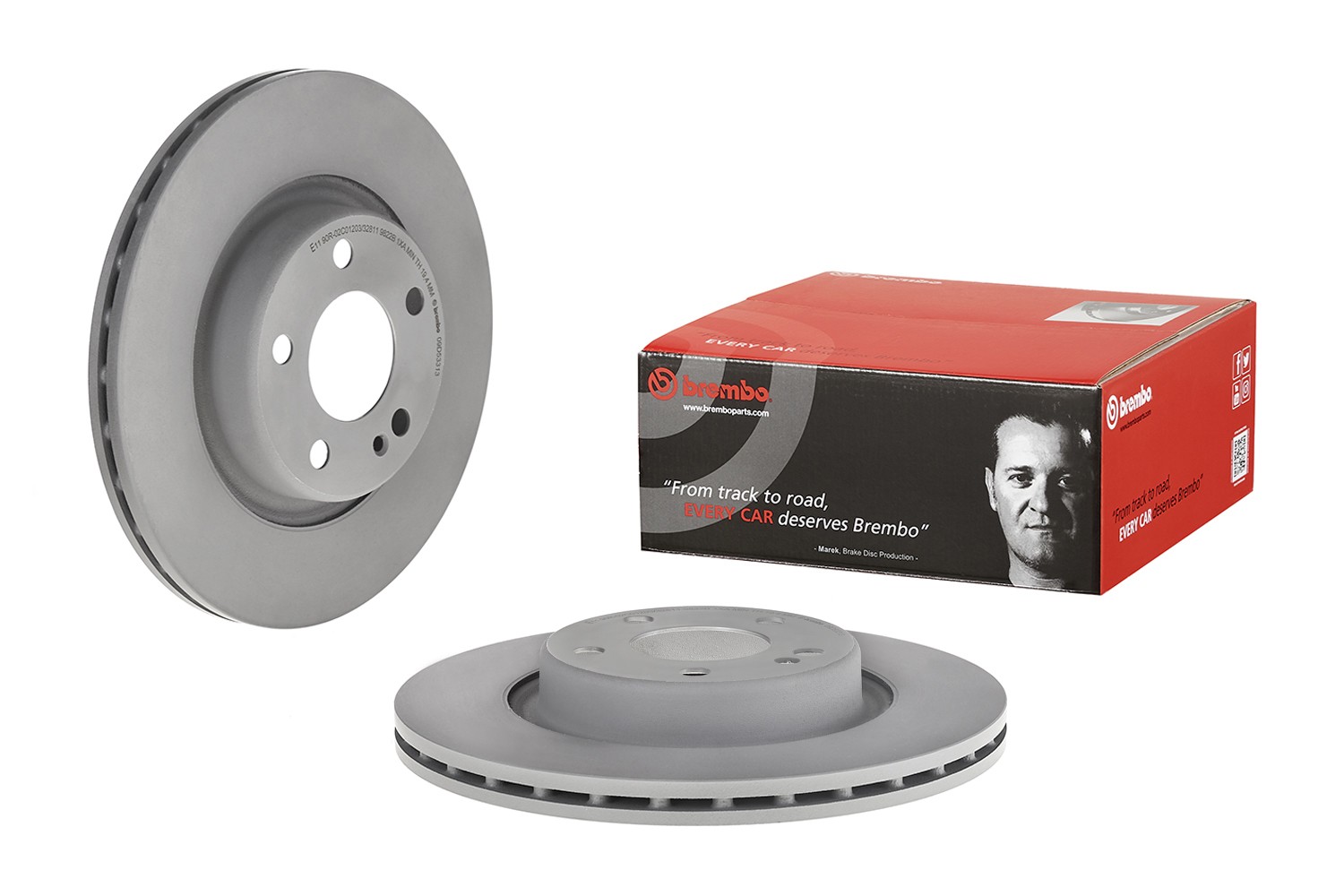 2x Brake Discs Pair Vented Rear 300mm 09.D533.13 Brembo Set 0004231812 Quality