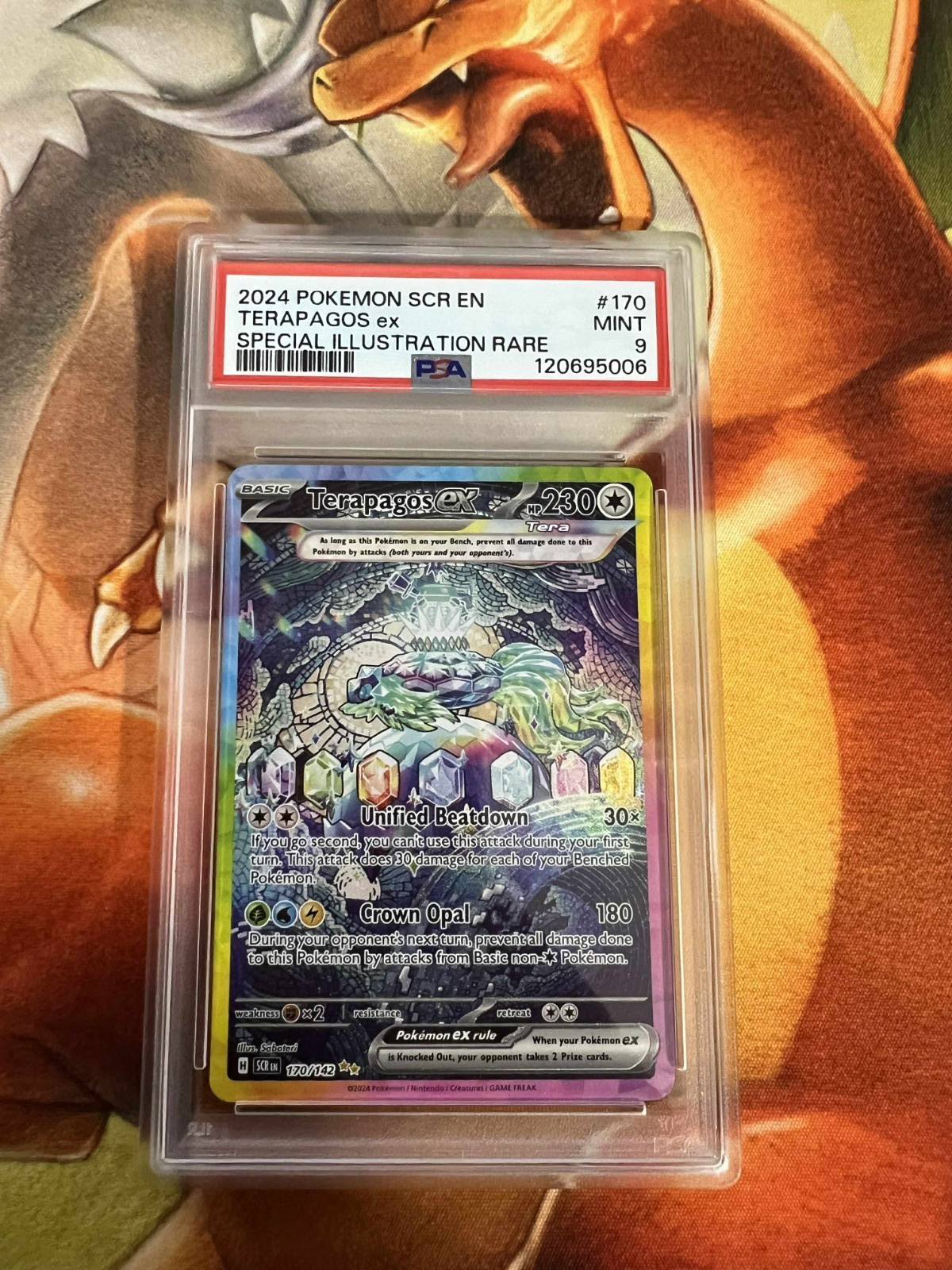 Terapagos ex 170/142 Stellar Crown PSA Graded 9 Pokemon TCG