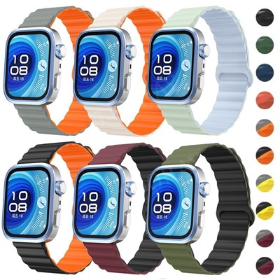 Magnetic Silicone Strap For Huawei Watch Fit 3/4/4 Pro Replacemnet Band Bracelet