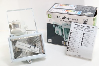 RITOS Strahler 120W Bewegungsmelder Außen Flutlicht IP44 Halogen Flood Lampe