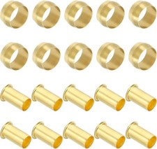 PATIKIL Brass Compression Sleeves Ferrules for 1/2 Inch OD Inch,