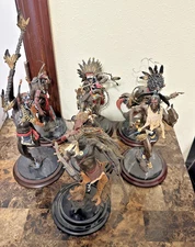 Franklin Mint “Spirit Of The” Series Native American Bronze Statue, RF Murphy x7