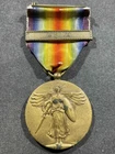WW1 WWI Military US Army Allied Victory Medal w/ Asia Naval Service Bar Pin Back